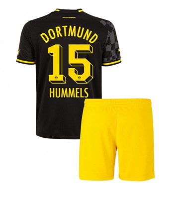 Borussia Dortmund Mats Hummels #15 Bortedraktsett Barn 2022-23 Kortermet (+ Korte bukser)